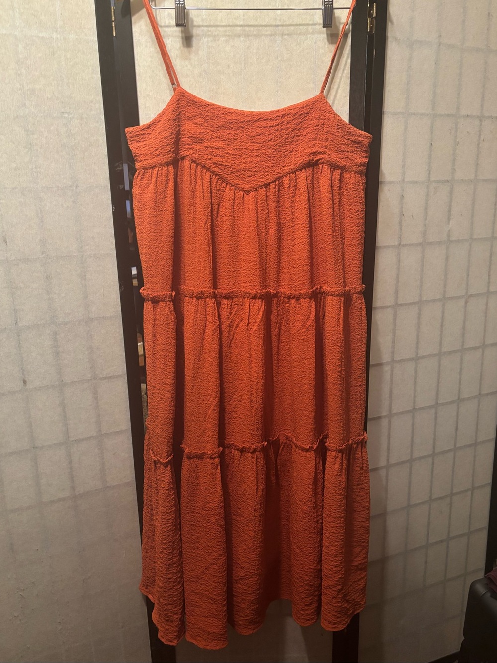 JRA Los Angeles Tiered Ruffle Spaghetti Strap Midi / Maxi Dress, Lined